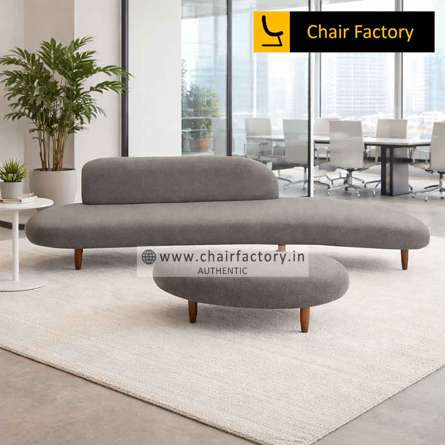 Grey Falkenberg Designer Sofa With Ottoman