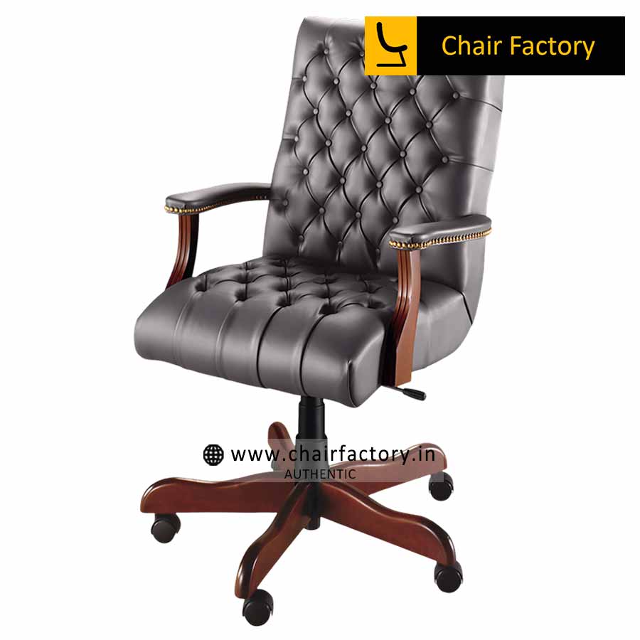 Langford Mid Back Italian Leather Visitor Chair