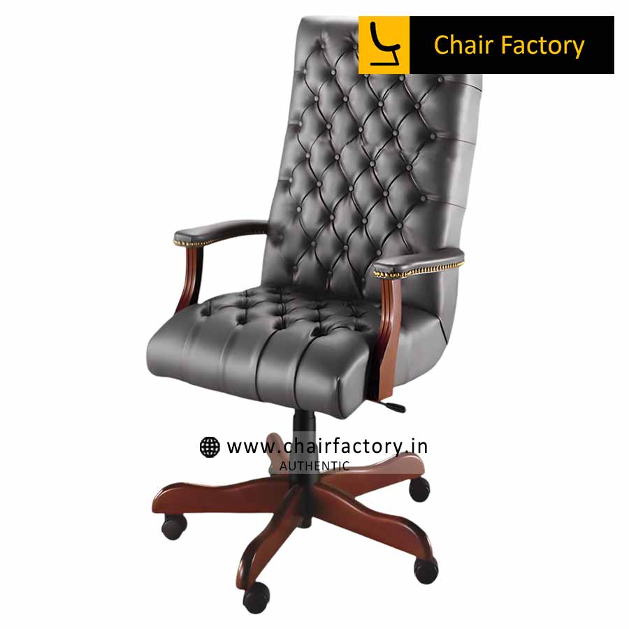 Langford High Back Italian Leather Visitor Chair