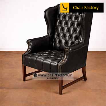 BAGNOREGIO GENUINE LEATHER ARM CHAIR
