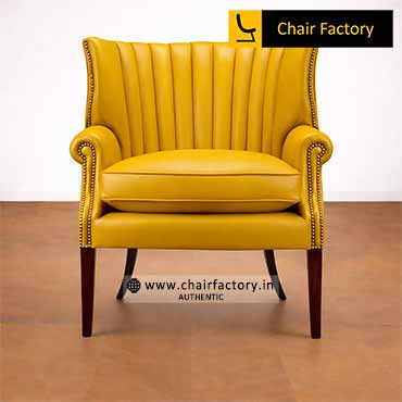 OLIVER GOLDSMITH Genuine Leather Arm Chairs 