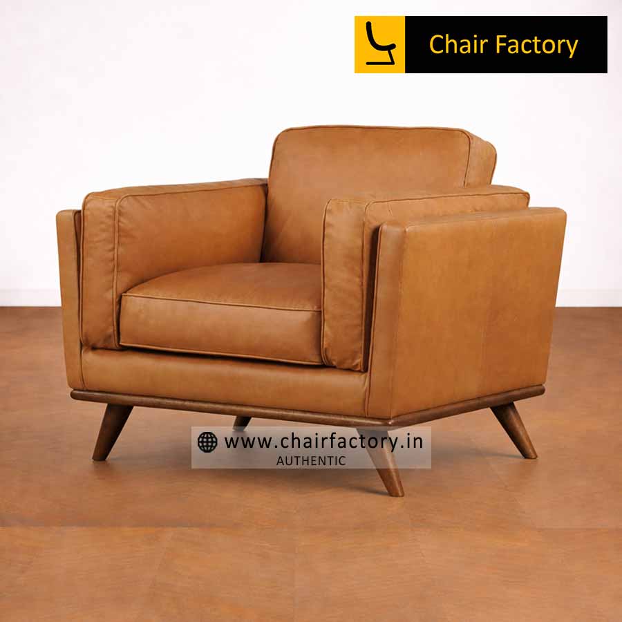 Orchin Genuine Leather Arm Chairs