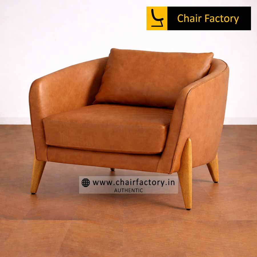 Alyona Genuine Leather Arm Chairs