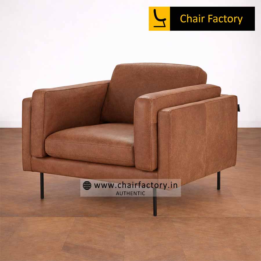 Gosteva Genuine Leather Arm Chairs