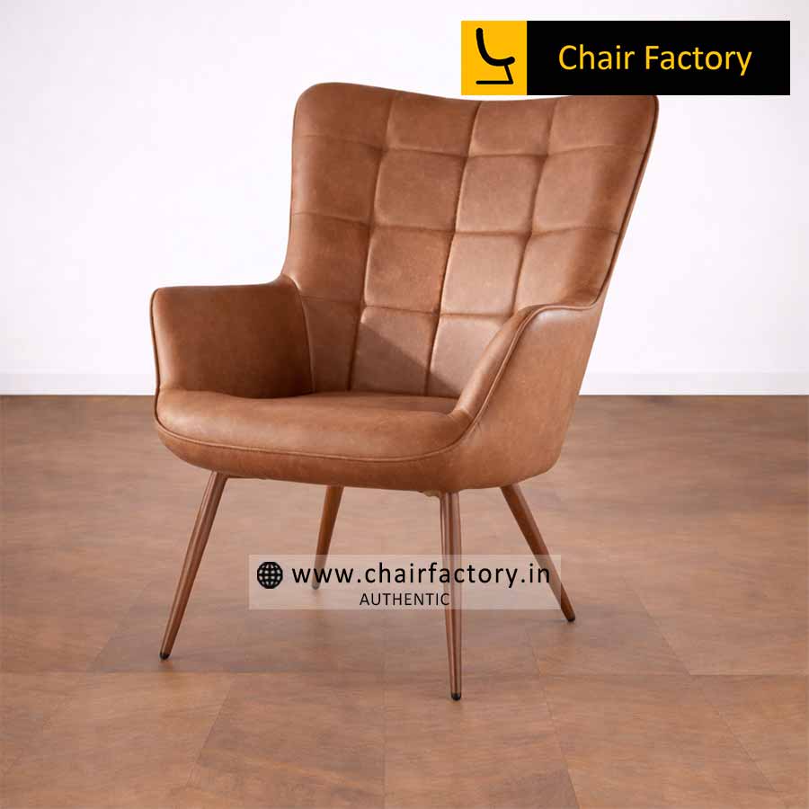 Plumes Genuine Leather Arm Chairs