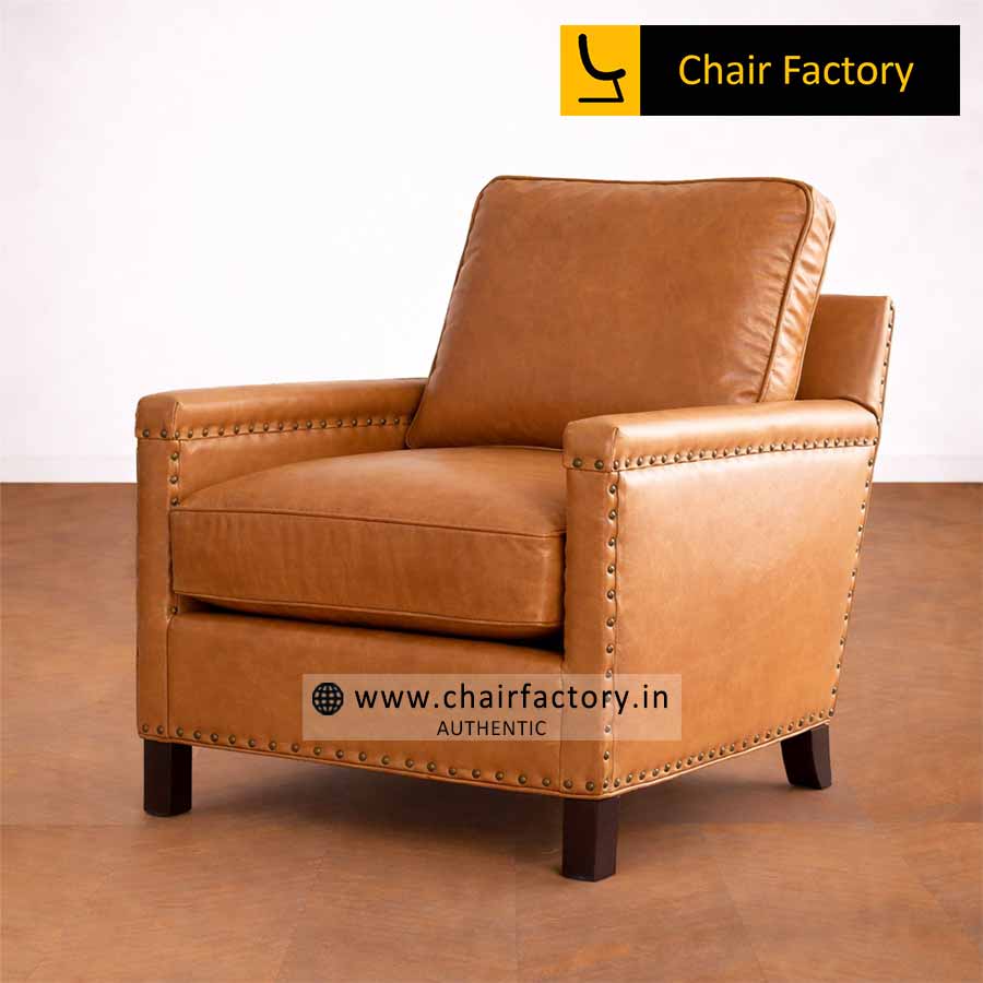 Dandoston Genuine Leather Arm Chairs
