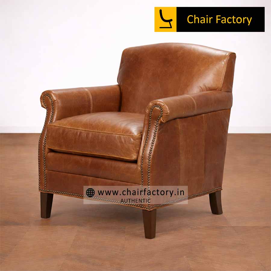 Fiori Genuine Leather Arm Chairs