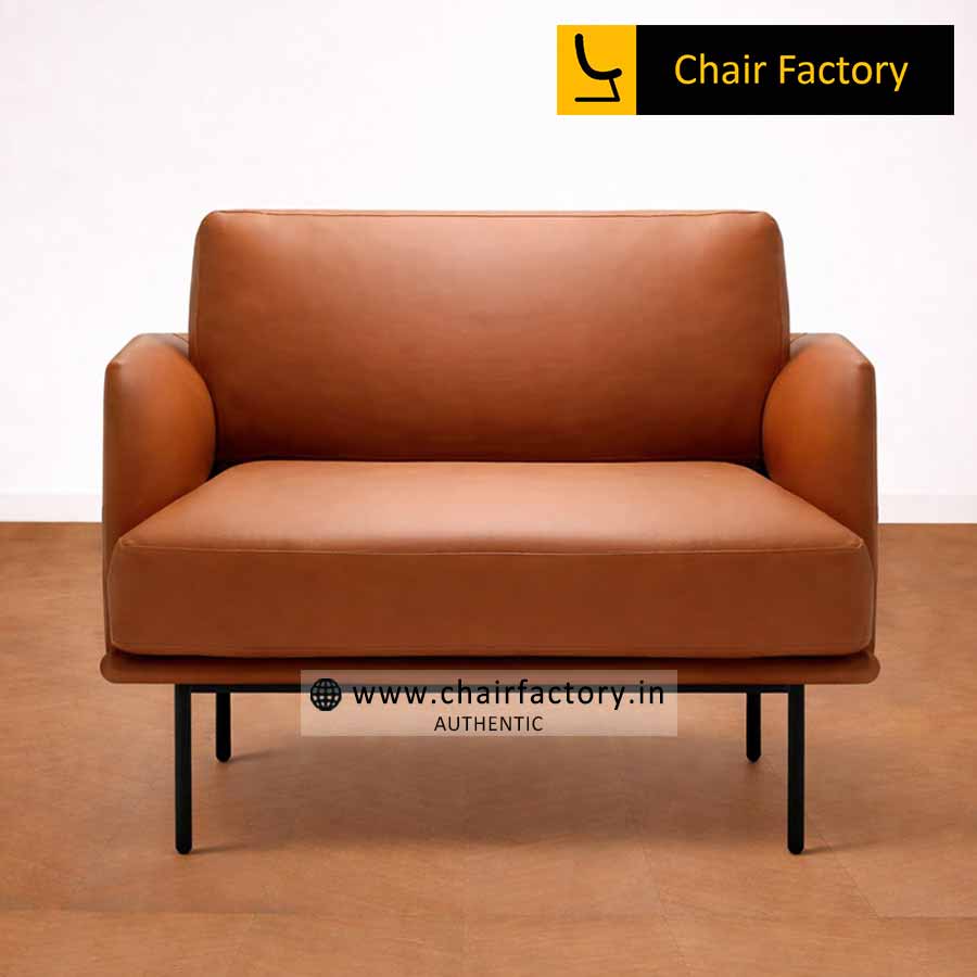 CEDRO Genuine Leather Arm Chairs