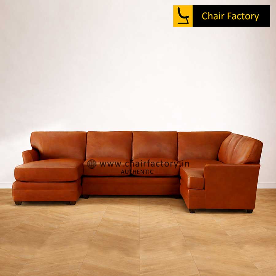 Zurdo Genuine Leather l shape sofa 
