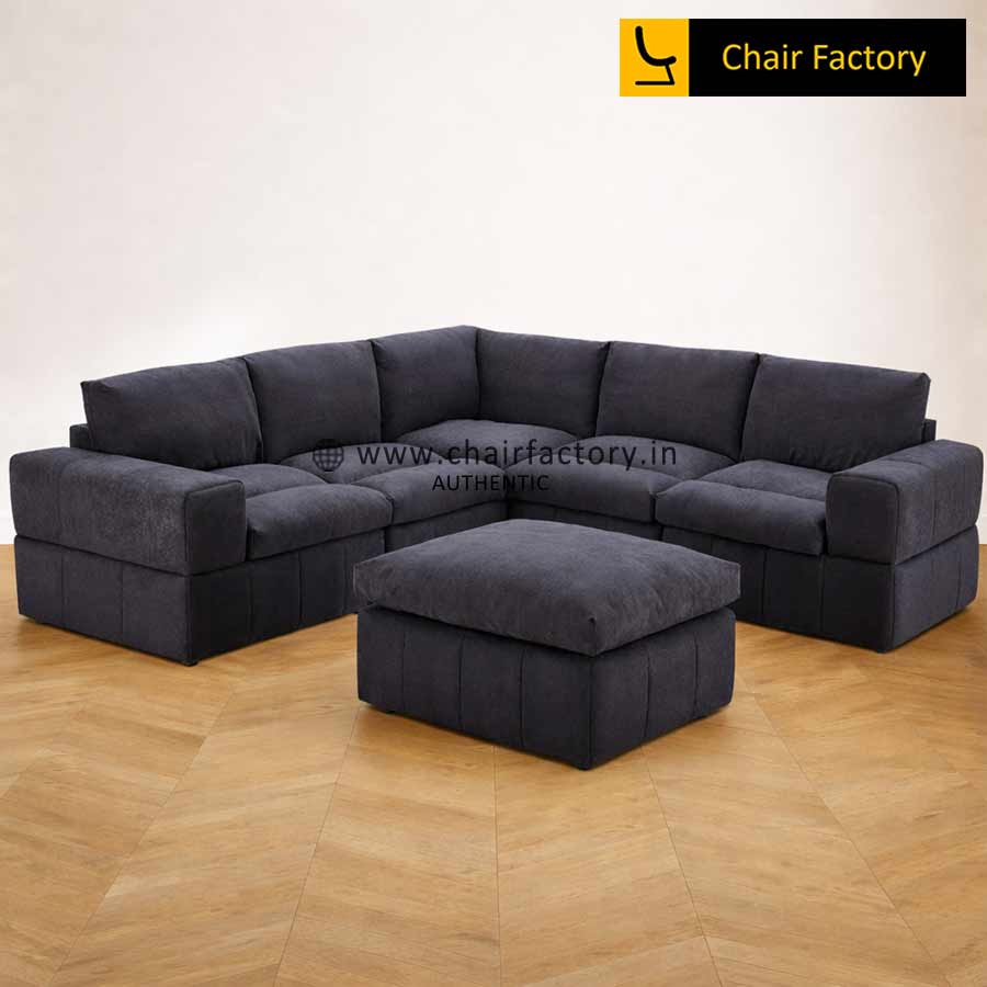 Wannerstedt dark grey  L Shaped Sofa