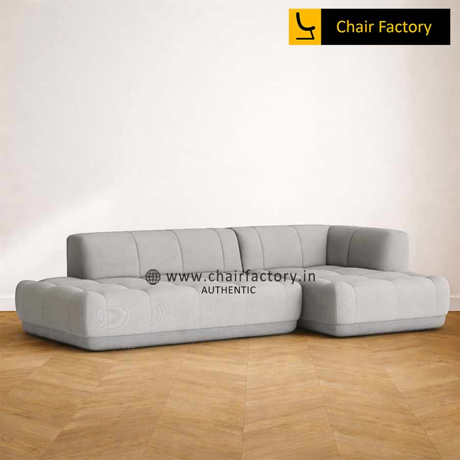 Morrissey Plum White L shape Sofa 