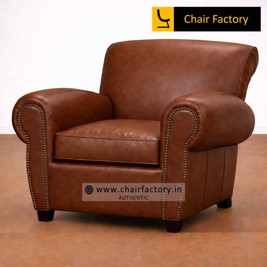 Camar Genuine Leather Arm Chair