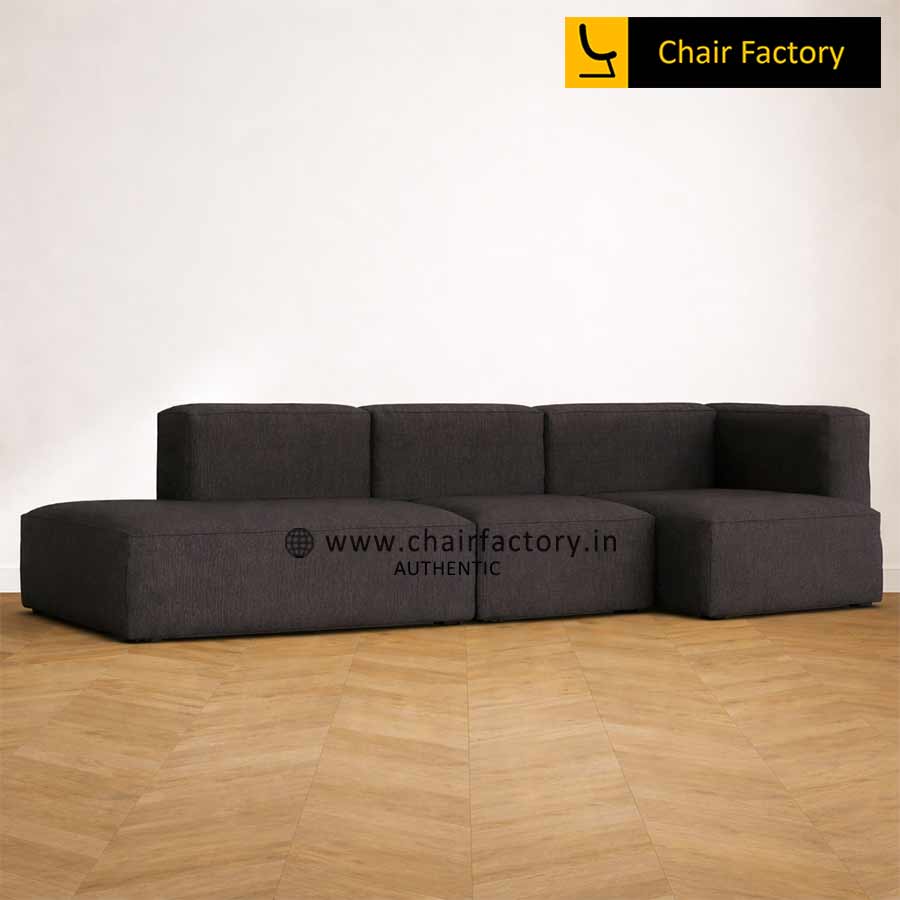 Verbel Bee Black LC4 L shape Sofa 