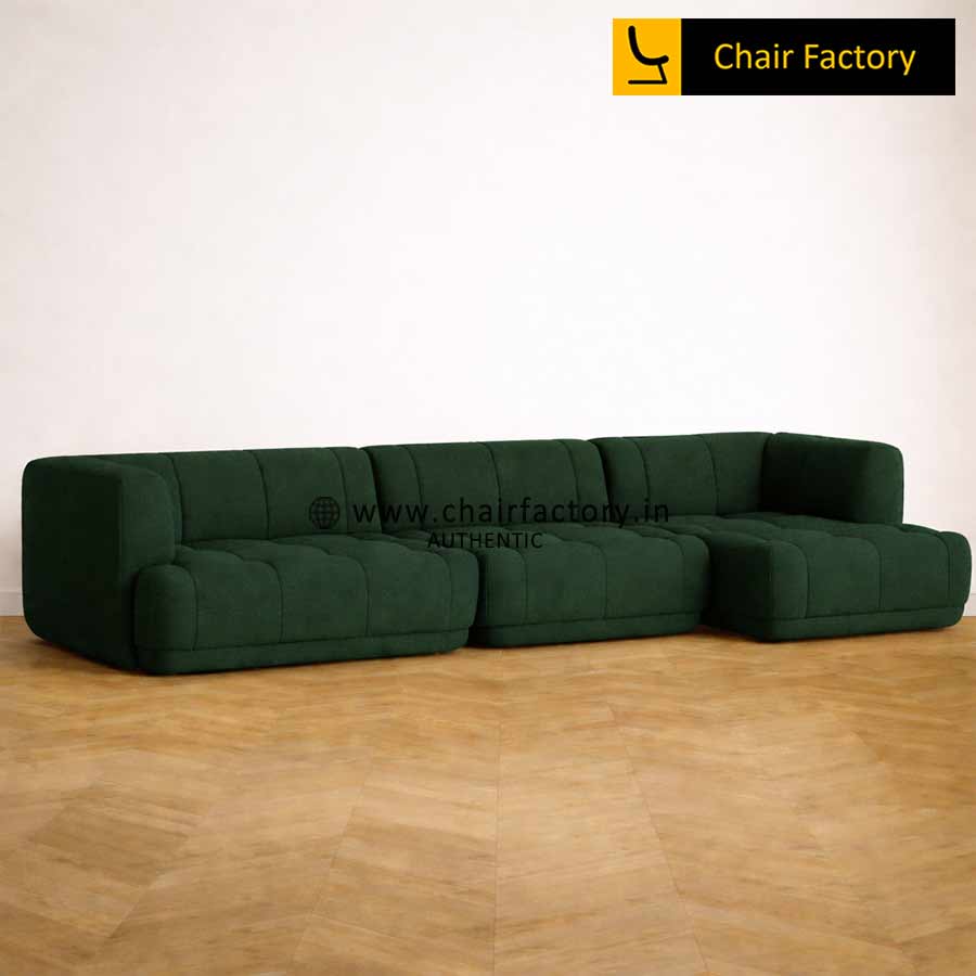 MORRISSEY PLUM GREEN 4 Seater L SHAPE SOFA