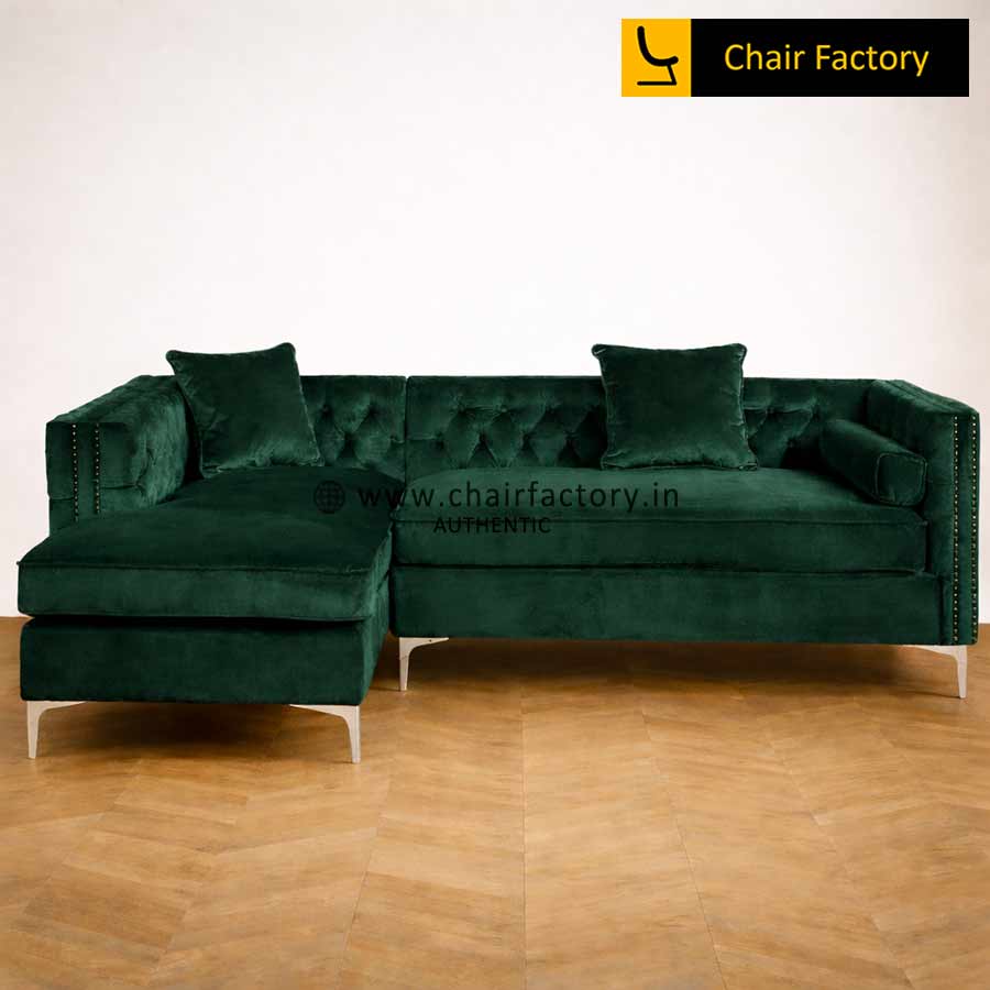 Eziquiel GREEN l shape sofa 