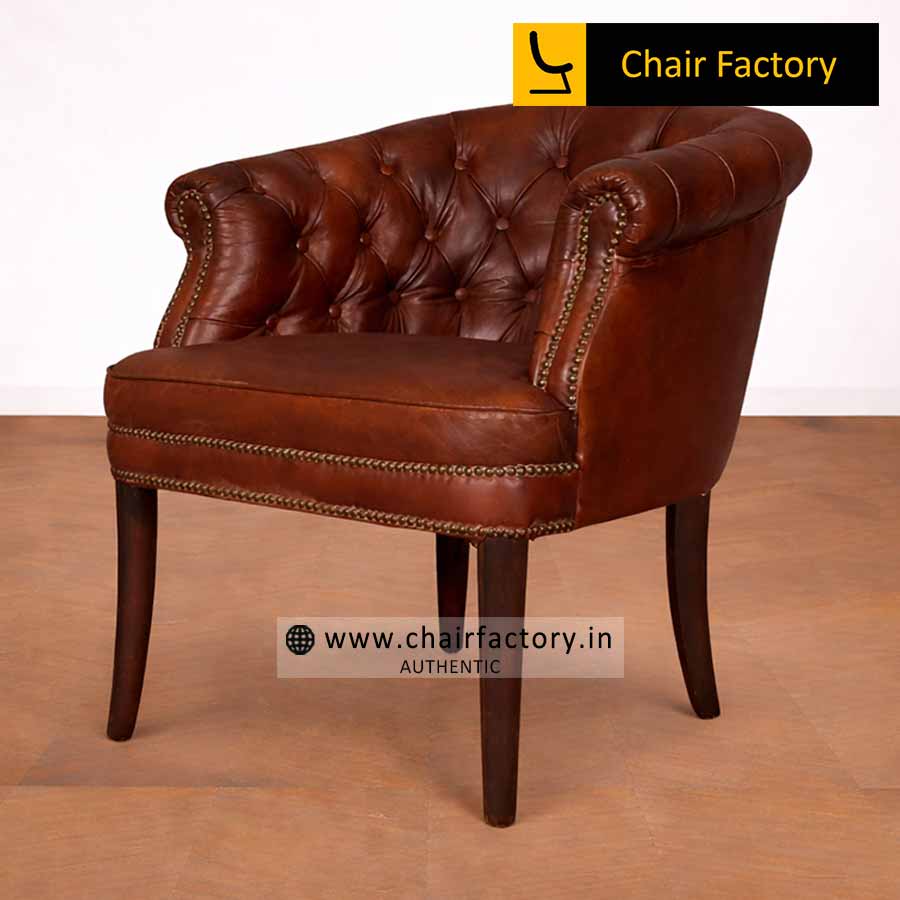 Liebsher Genuine Leather Arm Chair
