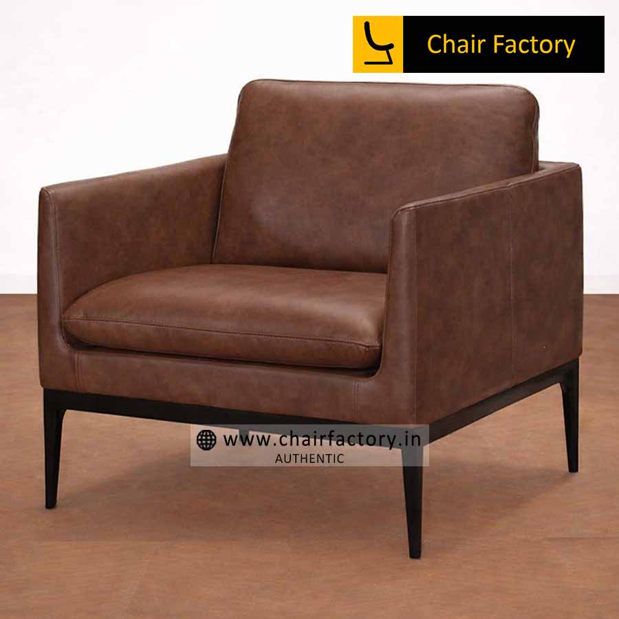 Amelia Genuine Leather Arm Chairs