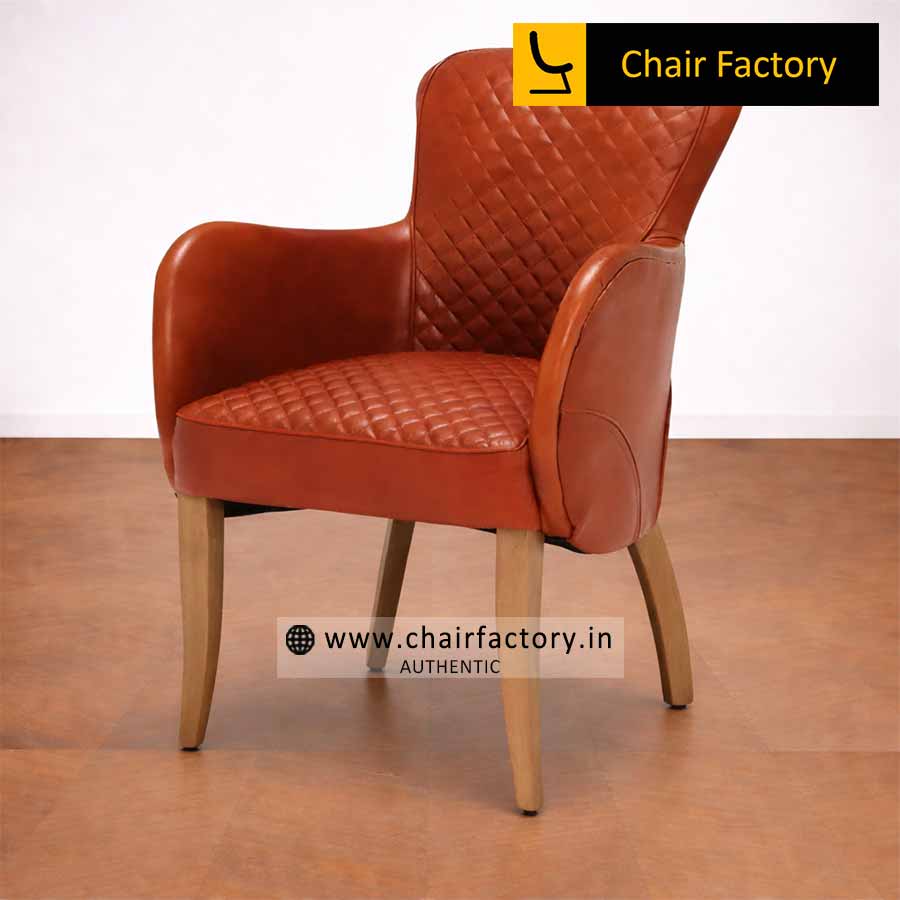 Skylar genuine leather arm chair