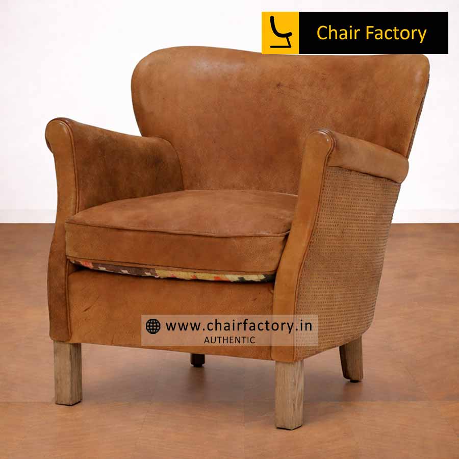 Benfield Genuine Leather Arm Chairs