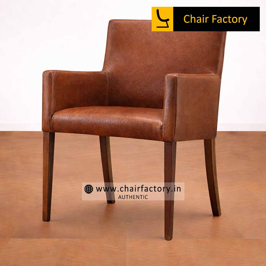 Alisa Genuine Leather Arm Chair