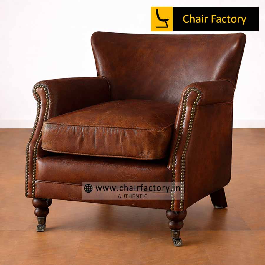 Holdworth Genuine Leather Arm Chairs