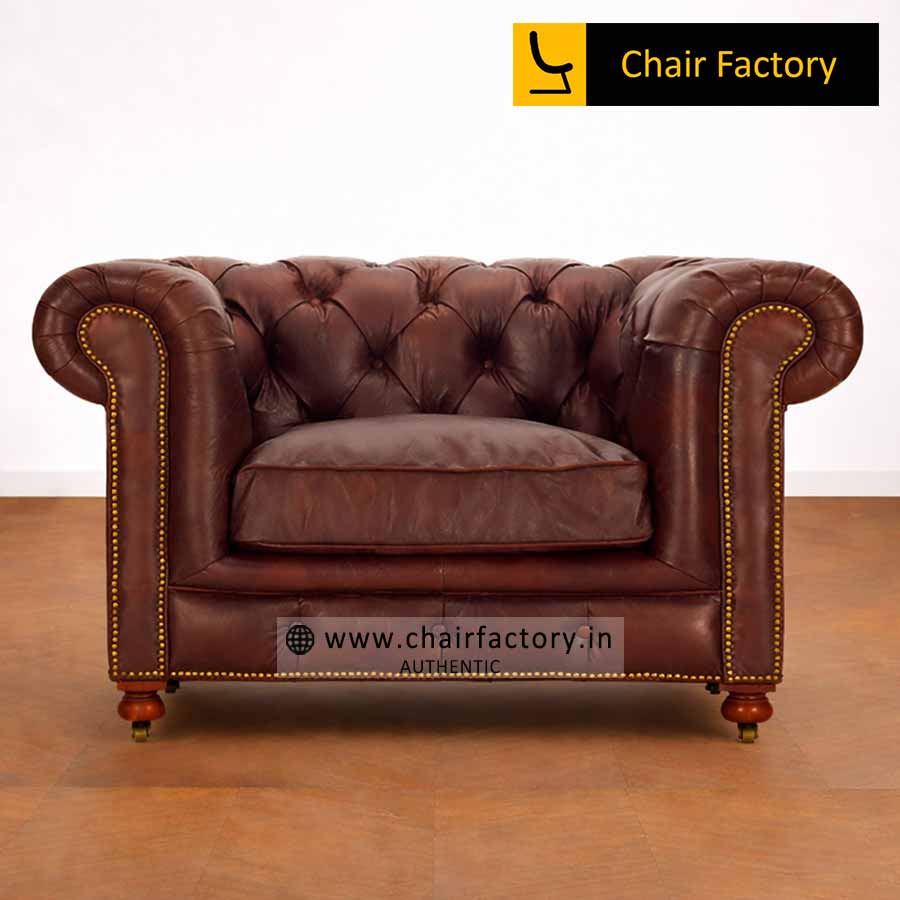 Kentmere Genuine Leather Arm Chairs 