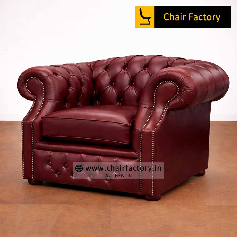 GRAHAM Genuine Leather Arm Chairs  
