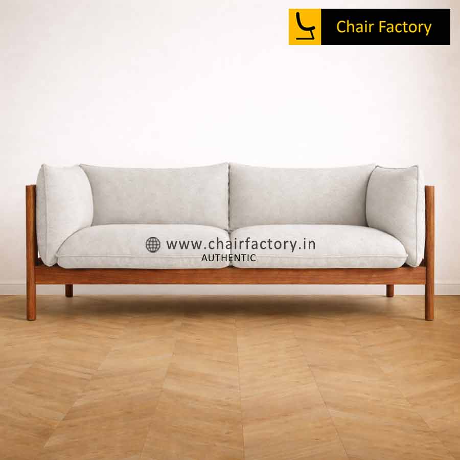 Elementa Woodwok White Designer Sofa