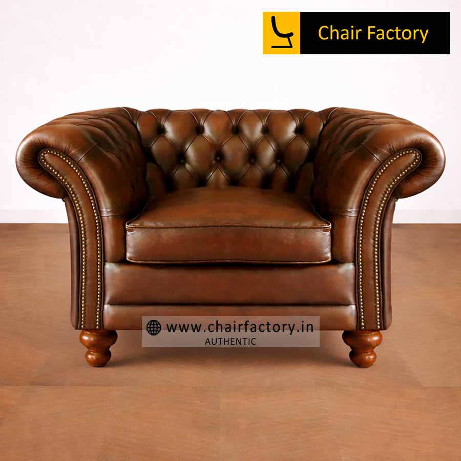 KINGSTON Genuine Leather Arm Chair