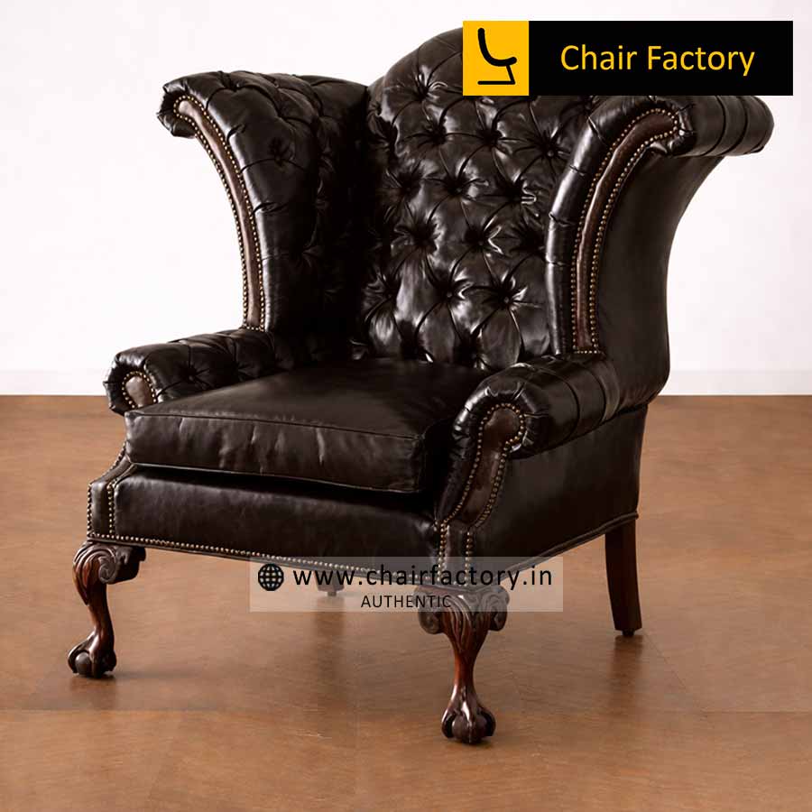 BLAVIKEN GENUINE LEATHER ARM CHAIR