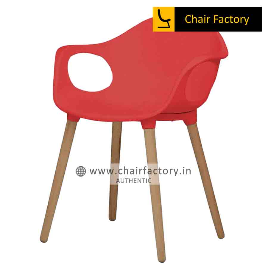 Red Jolie Wooden Cafe Chair