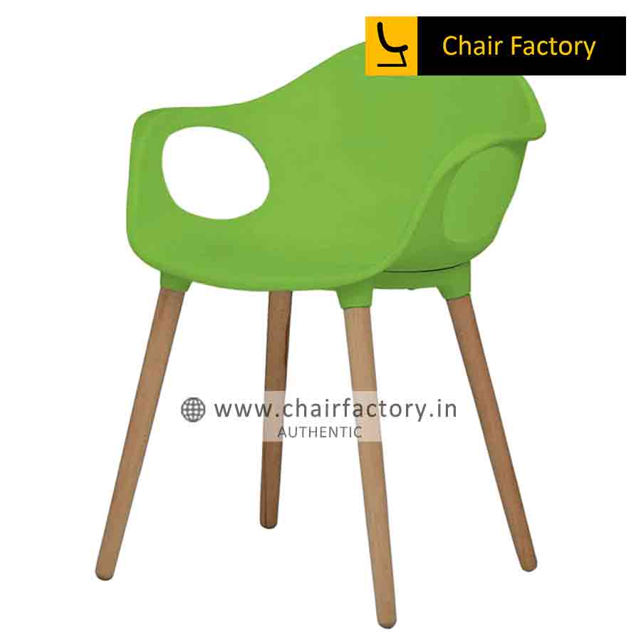 Green Jolie Wooden Cafe Chair