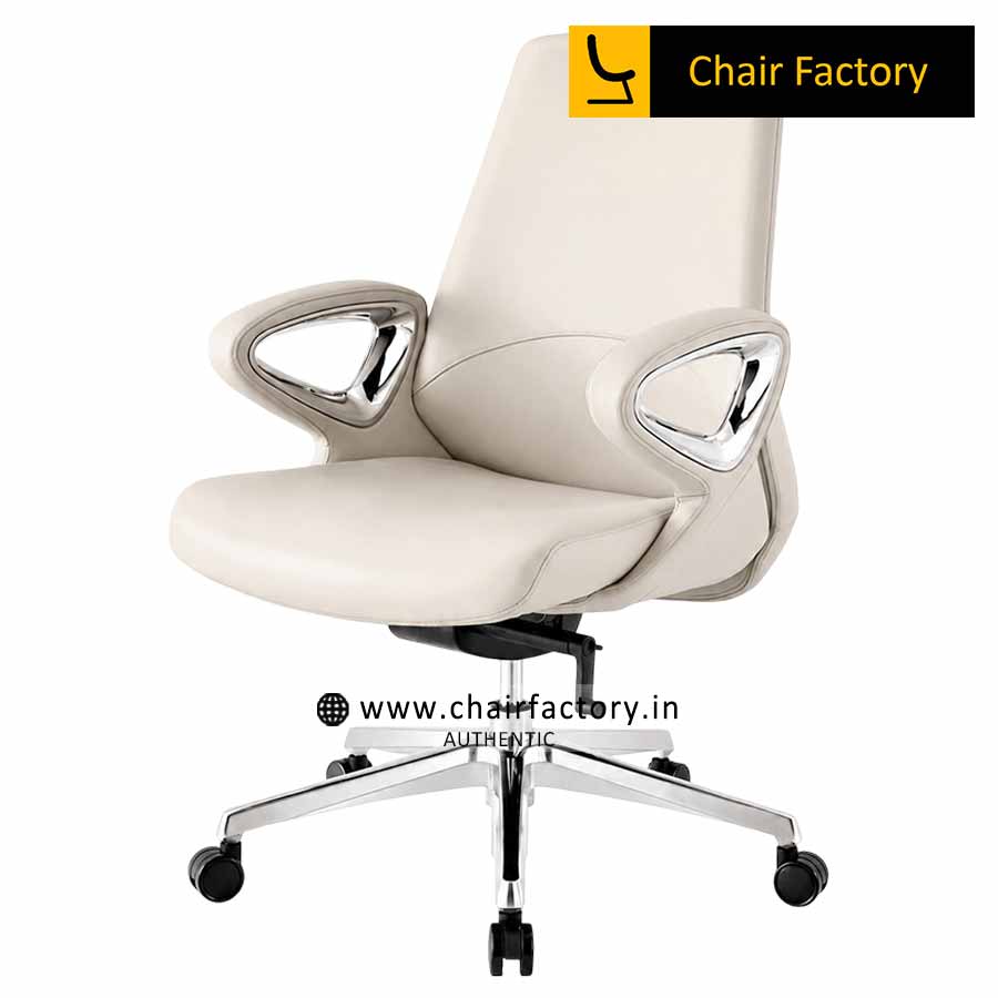 Oceanus Mid Back 100% Genuine Leather Chair