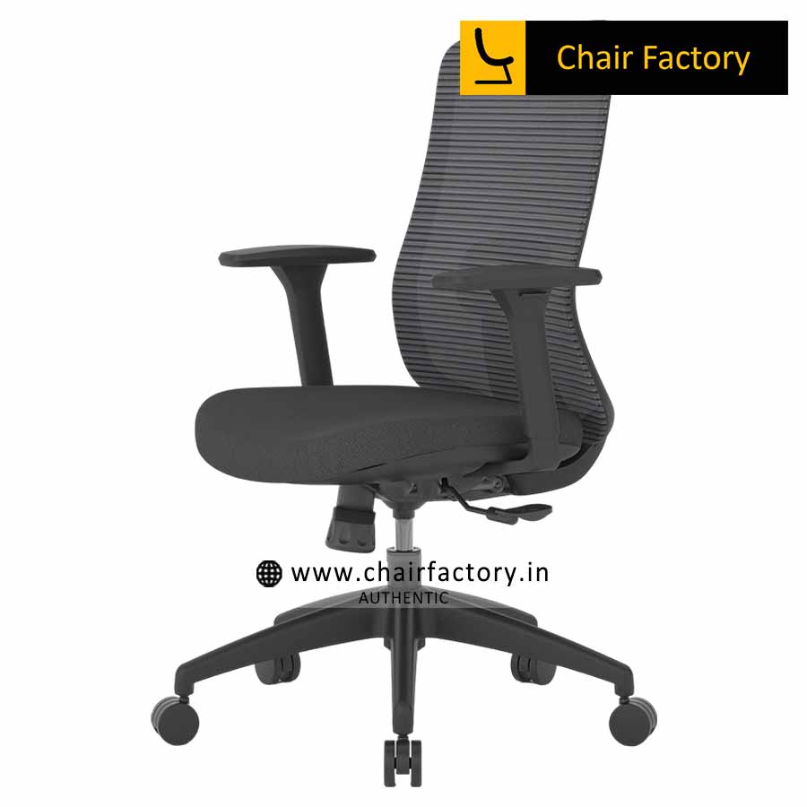 Black Cosmos Mid Back Ergonomic Chair Cushion Seat