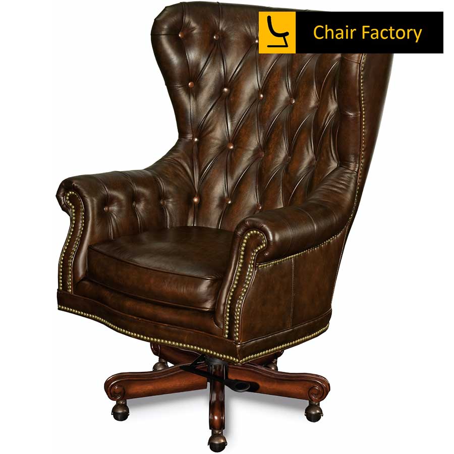 Einer high back 100% genuine leather chair 