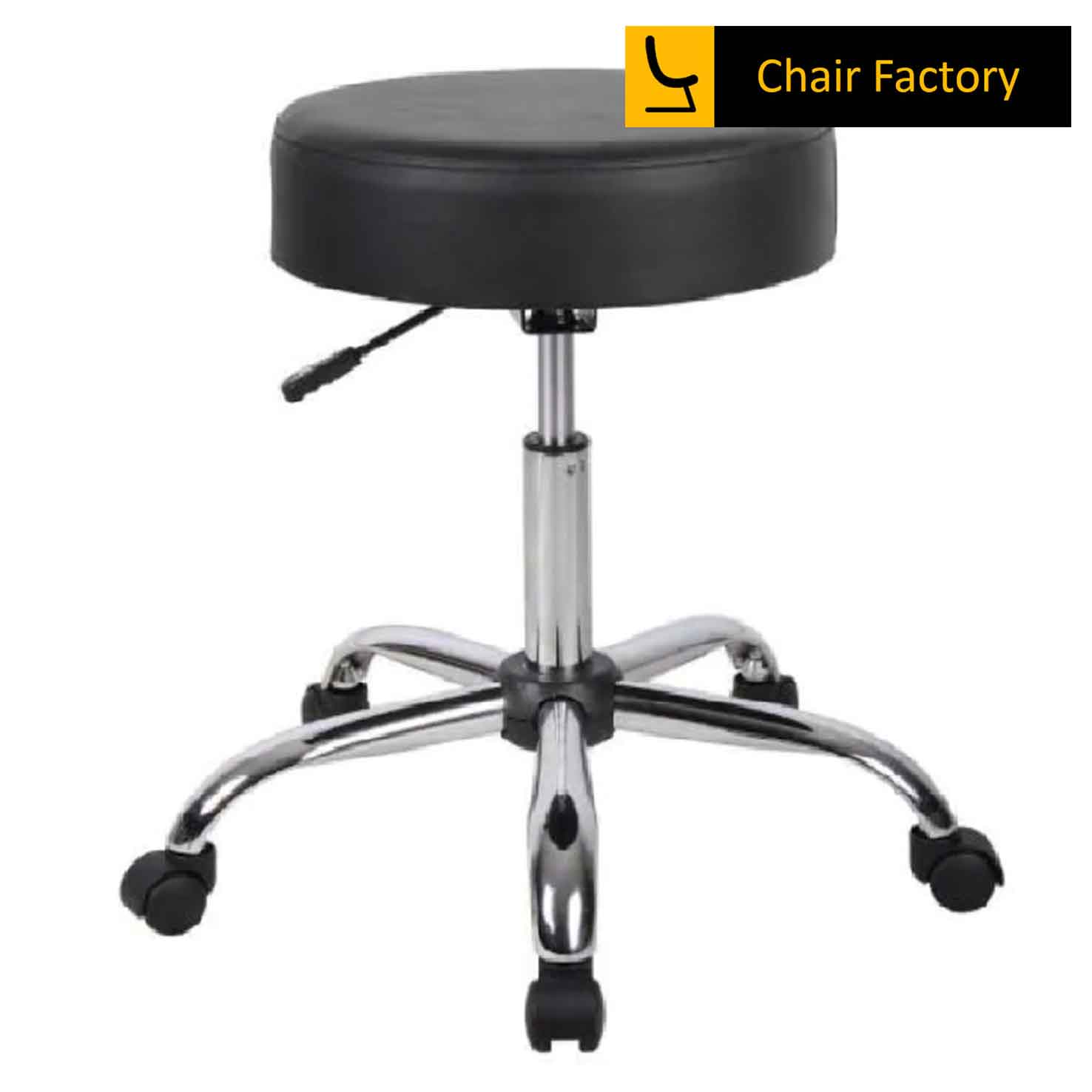 Flurone black swivel stool 