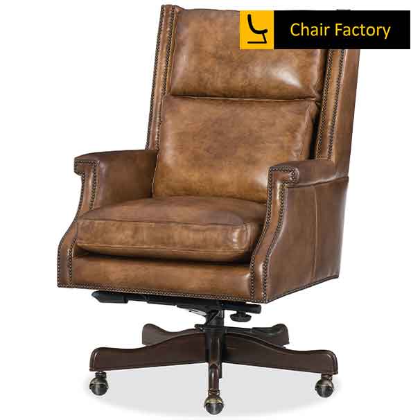 Heinrich Brown 100% genuine leather chair 