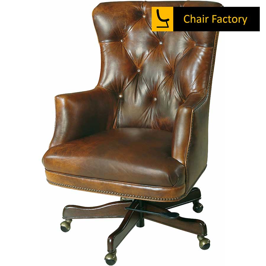 Kaiser Brown High back 100% genuine leather chair 
