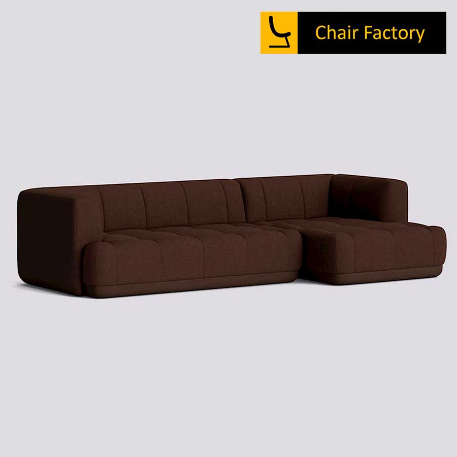 MORRISSEY PLUM BROWN 3 Seater L SHAPE SOFA