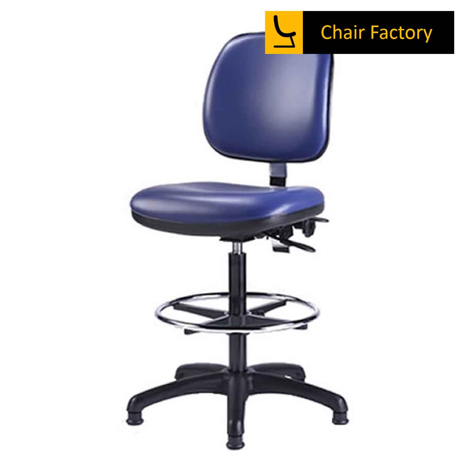 Scoper high lab navy blue chair with ring
