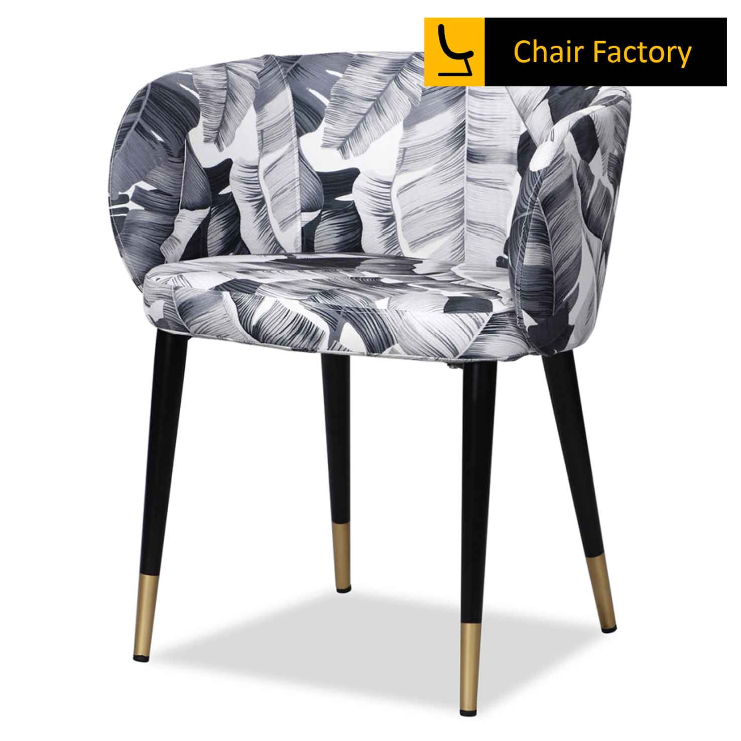 sereno black & white dining chair 