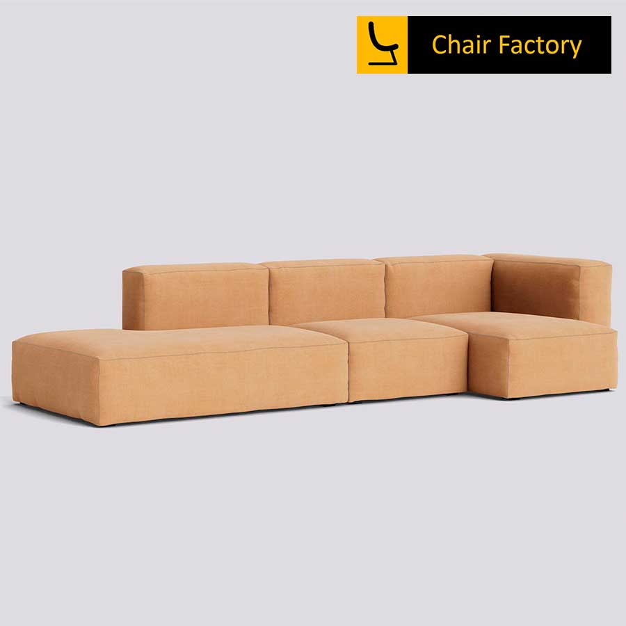 Verbal Bee 3 SEATER Orange L shape Sofa 
