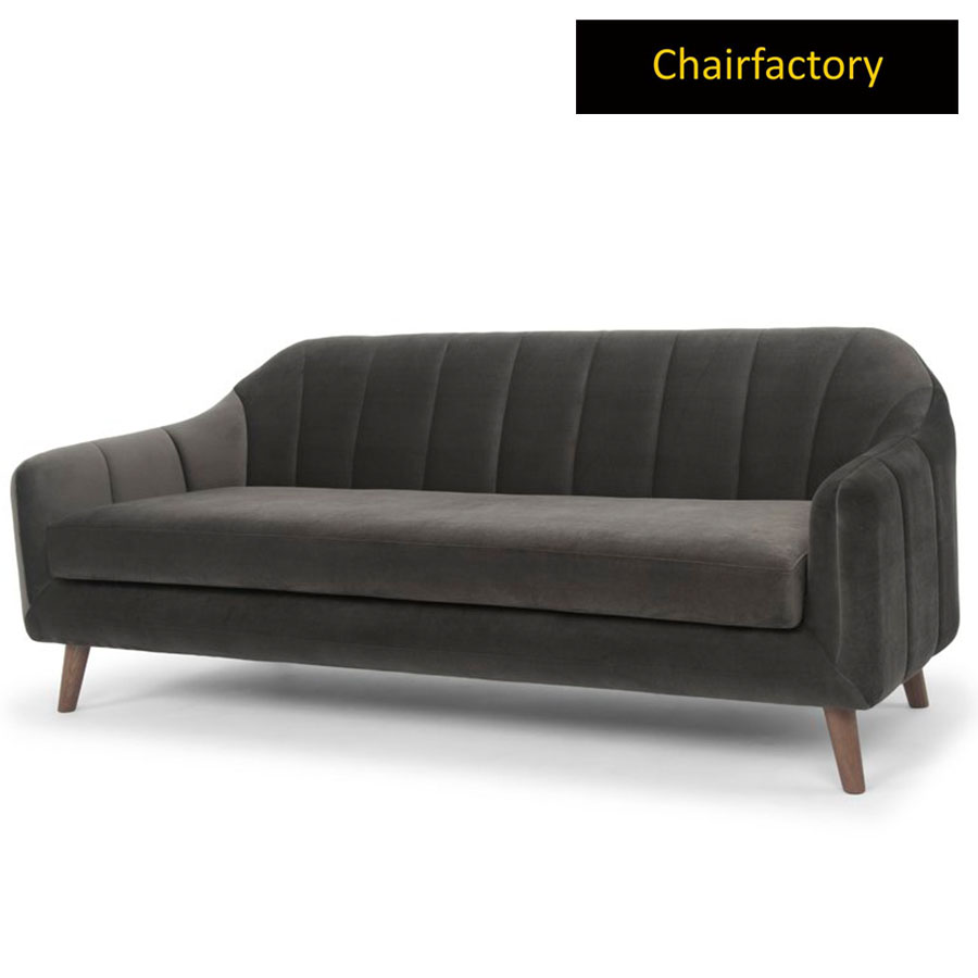 Filbert Dark Grey Velvet Sofa