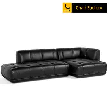 Morrissey Plum Black L shape Sofa 