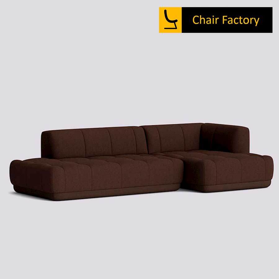 Morrissey Plum Brown L shape Sofa 