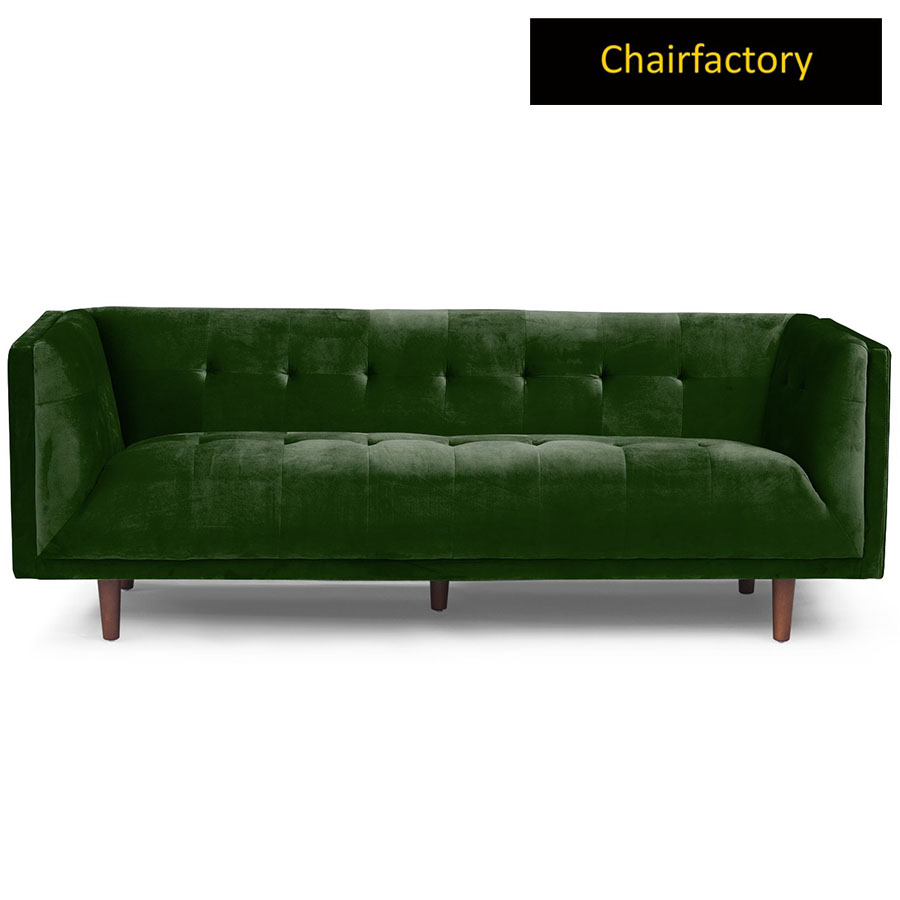 Malmo Dark Green Velvet 3 Seater Sofa